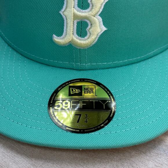 Boston Red Sox New Era Mint Green Hat 2004 World Series Patch Size 7 3/4 Rare - Picture 3 of 15